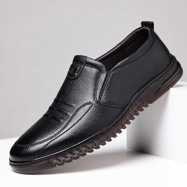 Top layer leather shoes