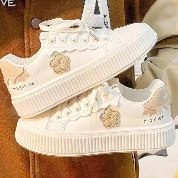 Students flower style sneakers