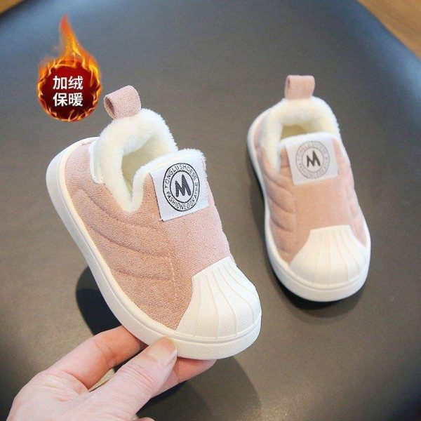 Children's cotton shoes plus velvet