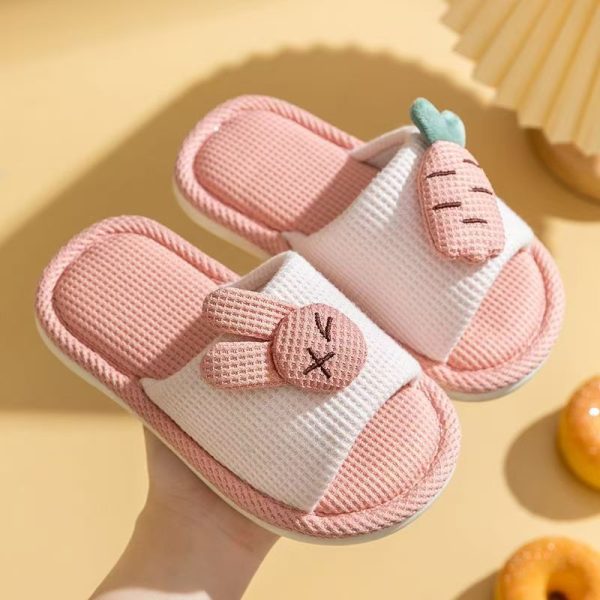 Children's cotton and linen slippers - Image 2