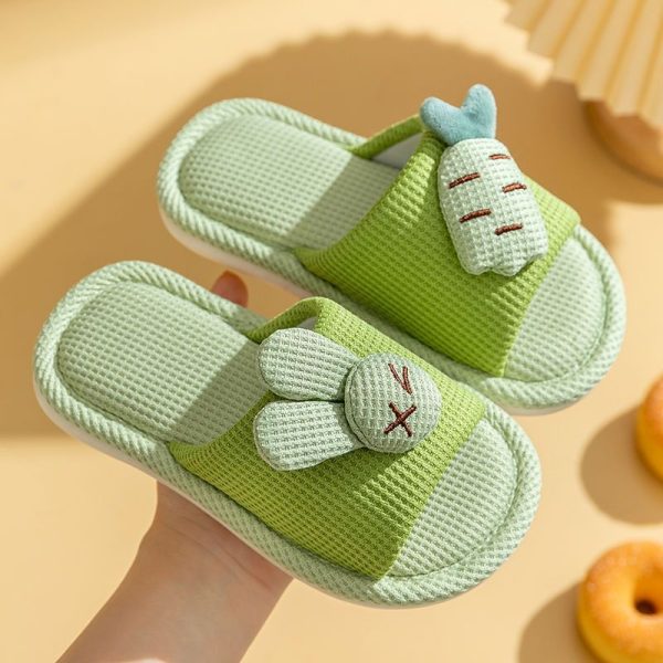 Children's cotton and linen slippers - Image 3