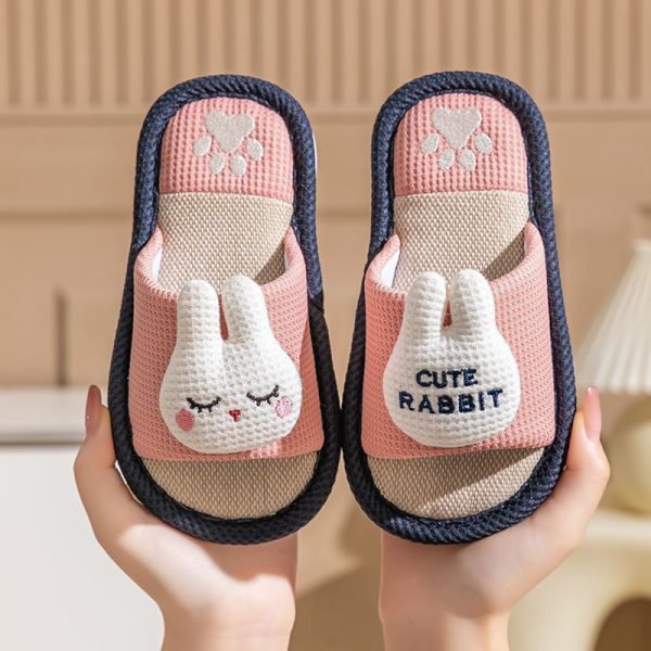 Children's cotton and linen slippers