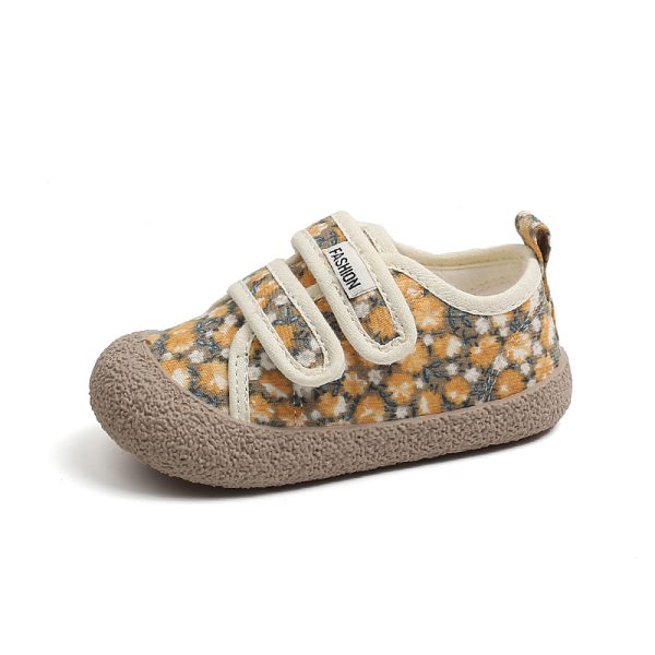 Korean version of children's floral canvas shoes - Image 4